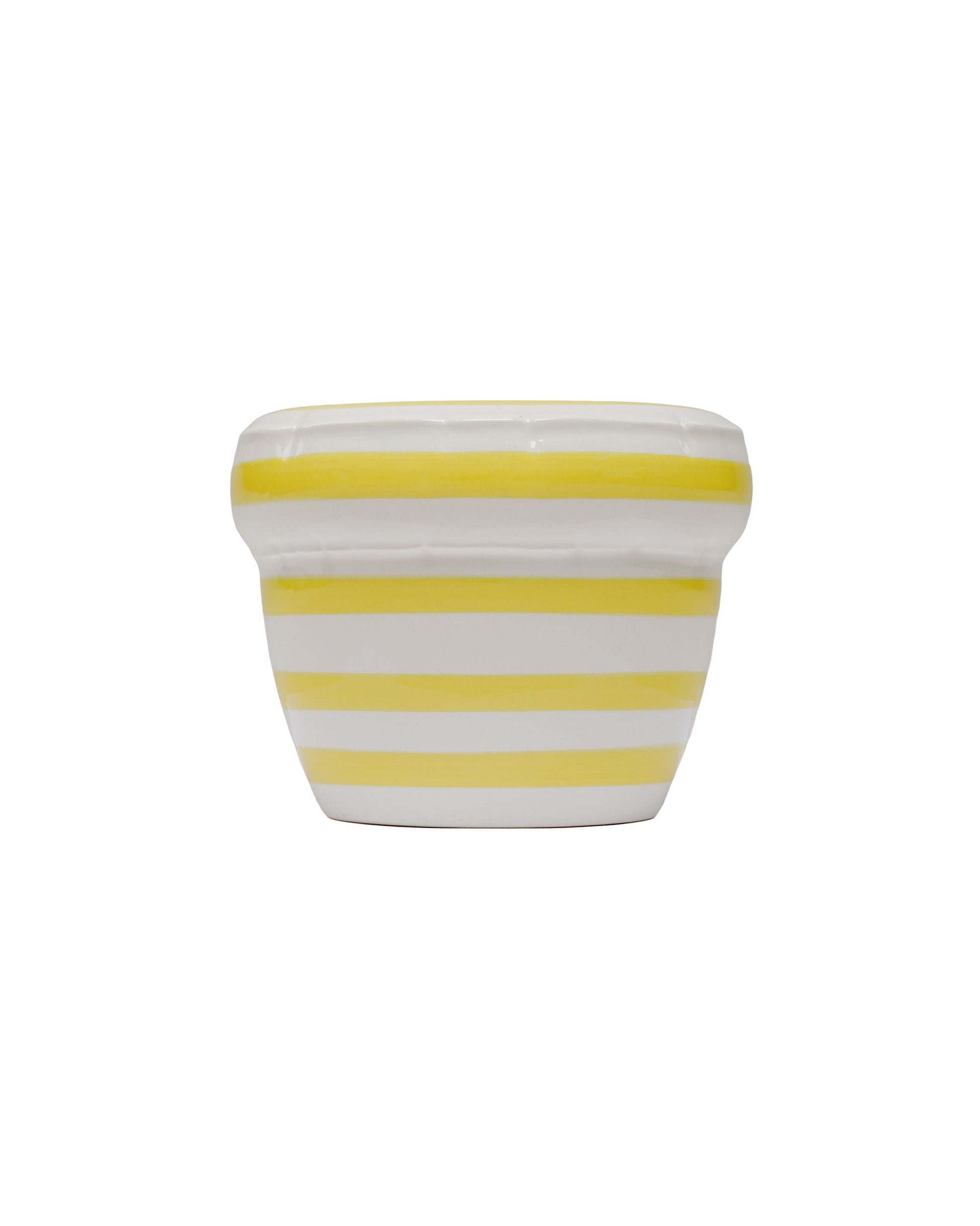 lost & found Home Studyo Home Studyo Small Planter 'Louis' Stripes Lemon Gloss