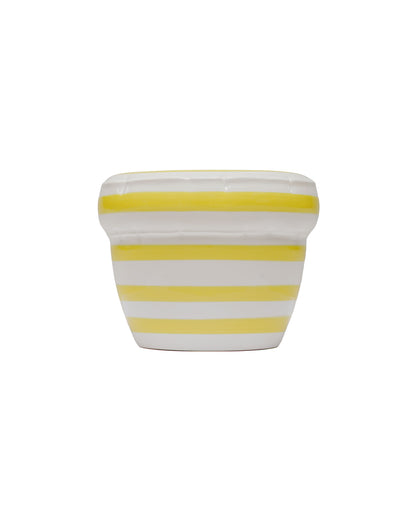 lost & found Home Studyo Home Studyo Small Planter 'Louis' Stripes Lemon Gloss
