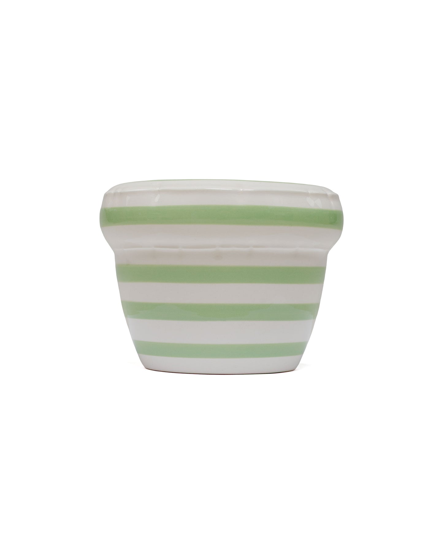 lost & found Home Studyo Home Studyo Small Planter 'Louis' Stripes Pistache Gloss