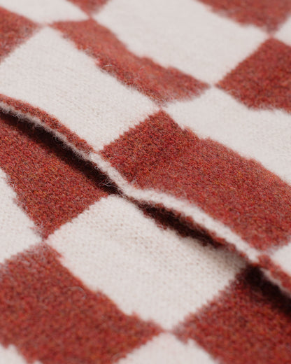 lost & found Howlin' Howlin' Mini Checkerboard Scarf Rust