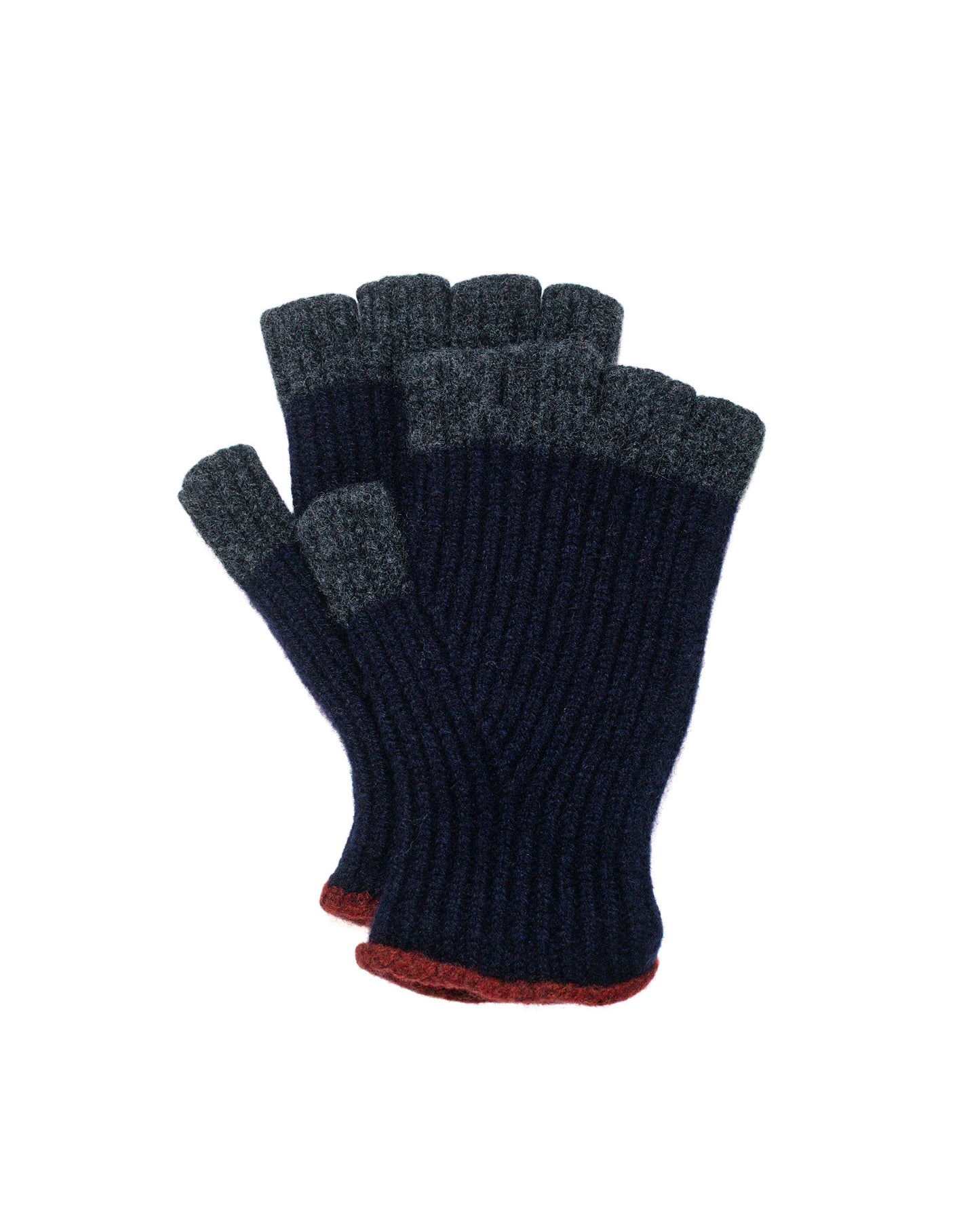 lost & found Howlin' Howlin' No Fingers In There Ribbed Gloves Navy