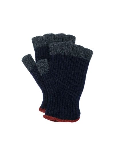 lost & found Howlin' Howlin' No Fingers In There Ribbed Gloves Navy
