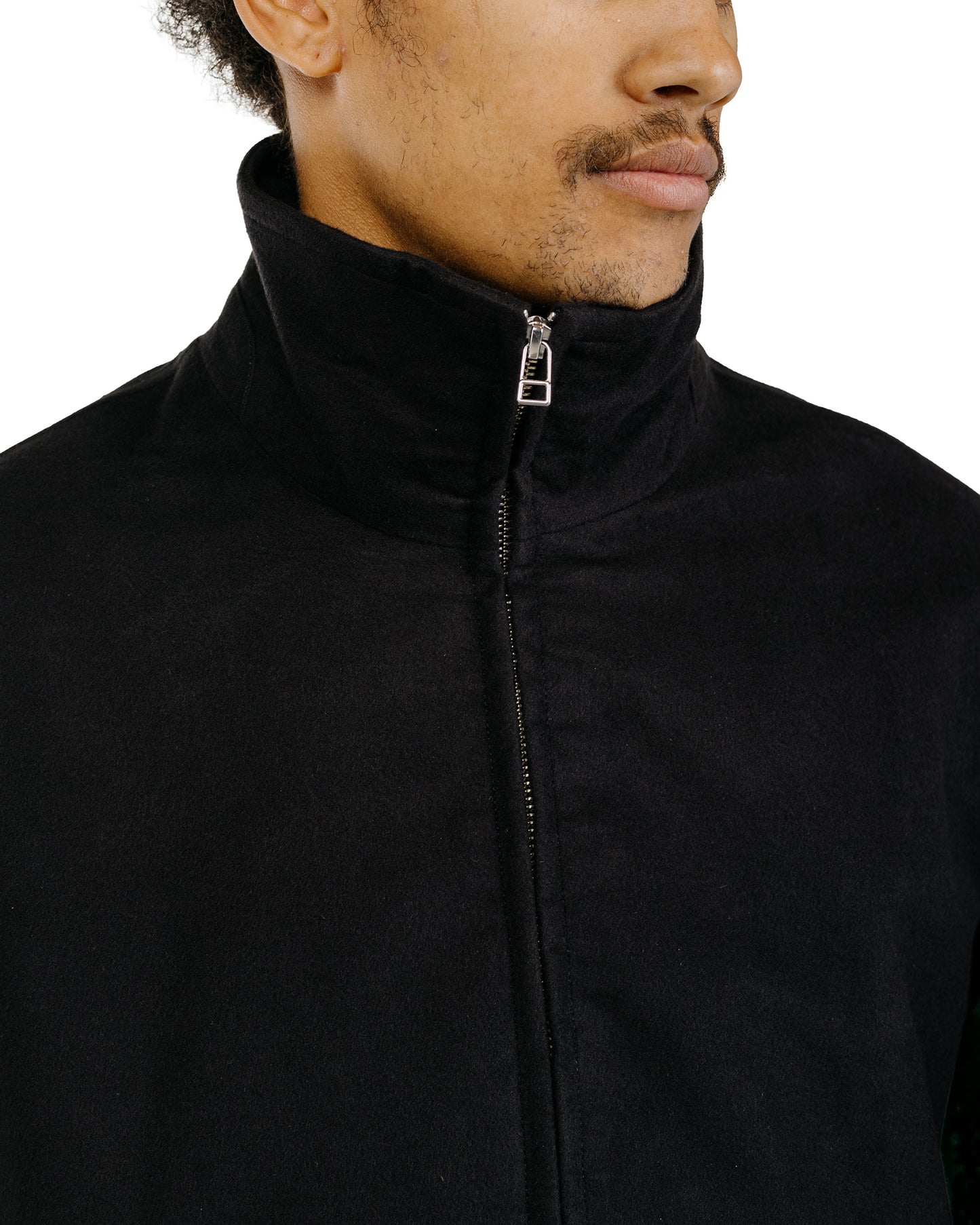 James Coward Circuit Jacket Black Cotton Silk Moleskin