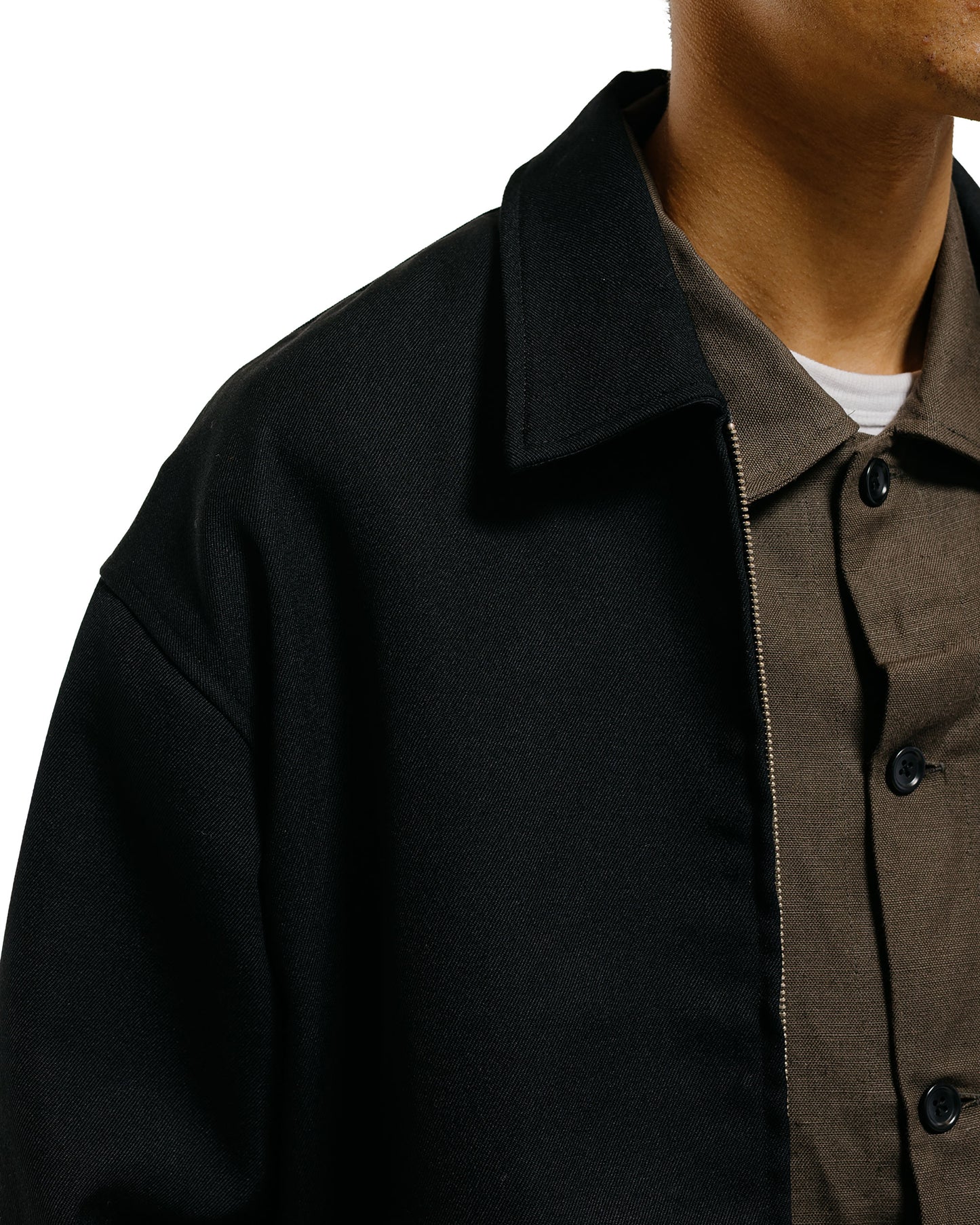 lost & found James Coward James Coward Machine Jacket Black Wool Gabardine