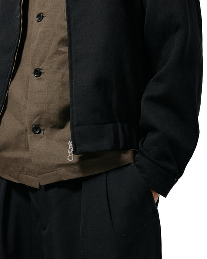 lost & found James Coward James Coward Machine Jacket Black Wool Gabardine