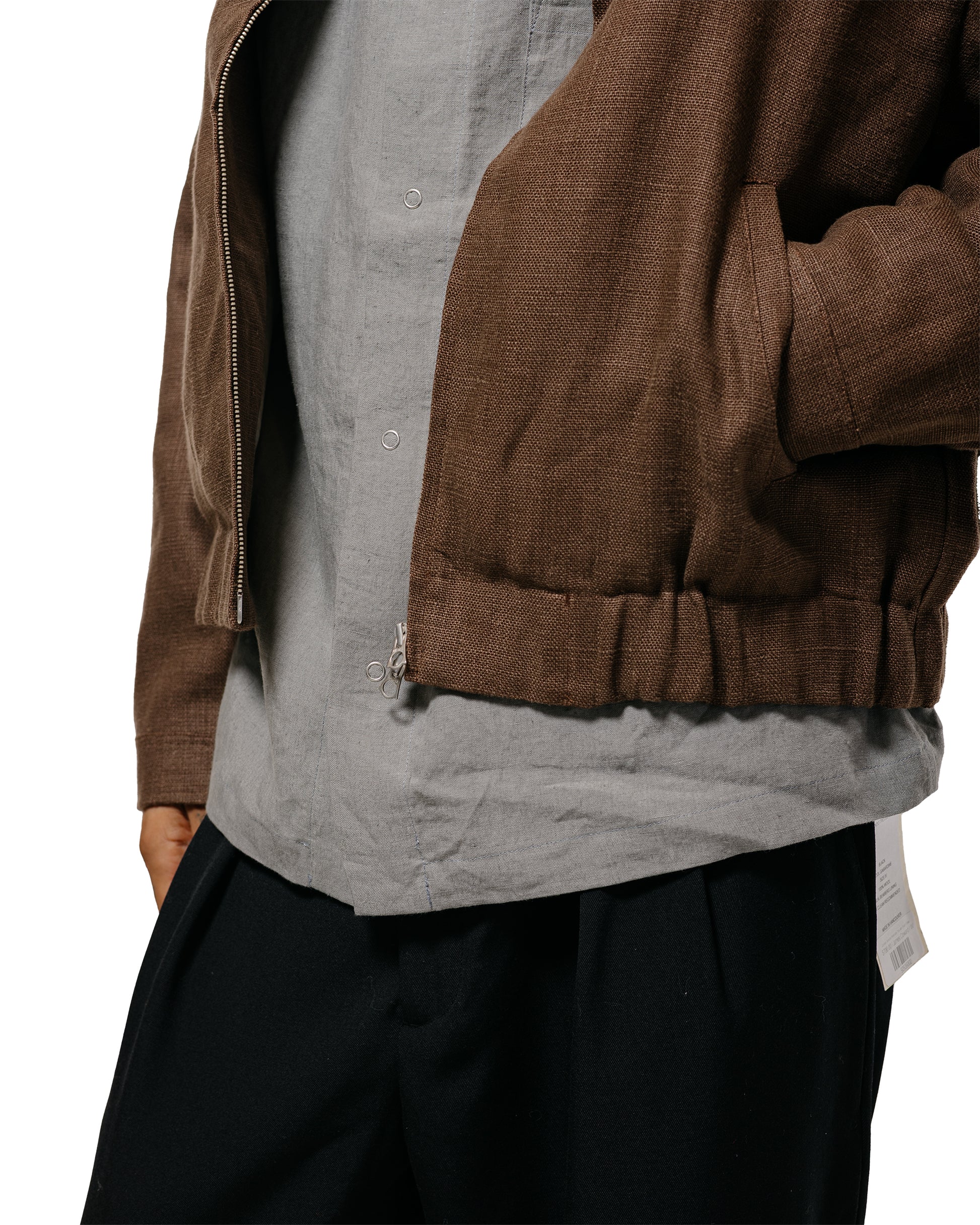 lost & found James Coward James Coward Machine Jacket Brown Belgian Linen