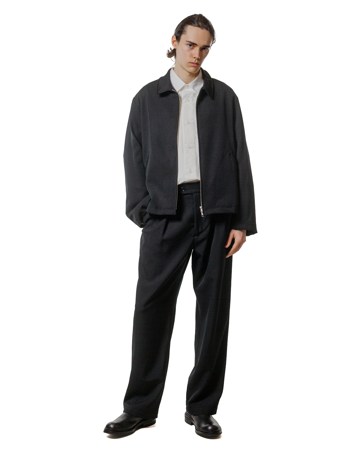 lost & found James Coward James Coward Mercado Trouser Black Wool Gabardine