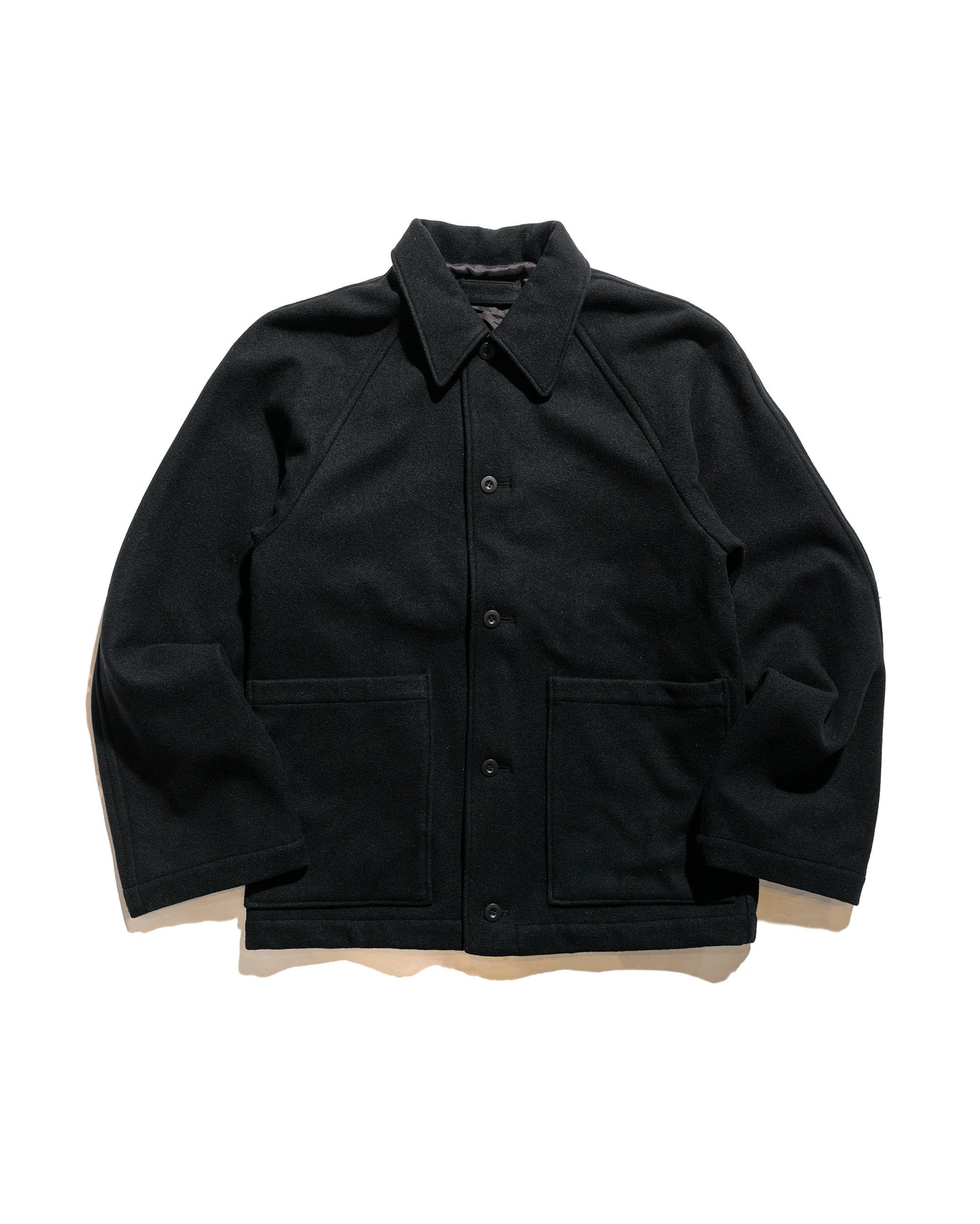 lost & found James Coward James Coward Rambler Coat Black Wool Flannel