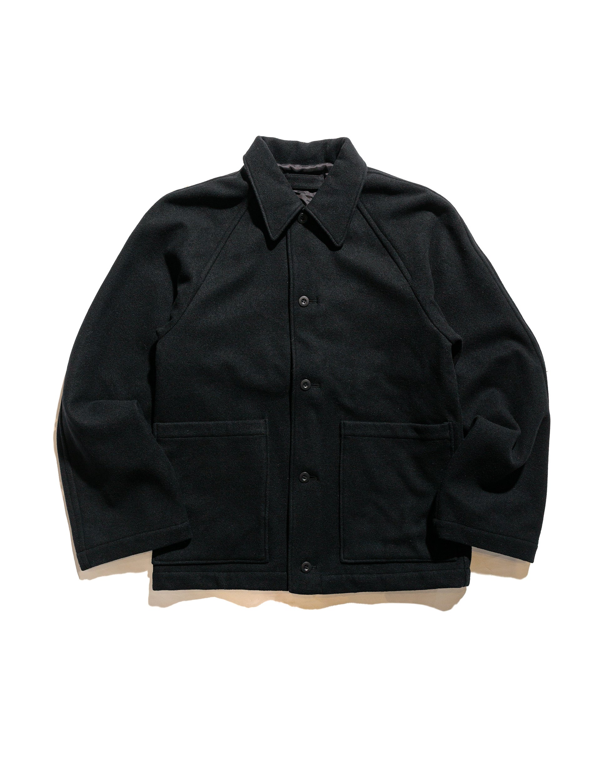 lost & found James Coward James Coward Rambler Coat Black Wool Flannel