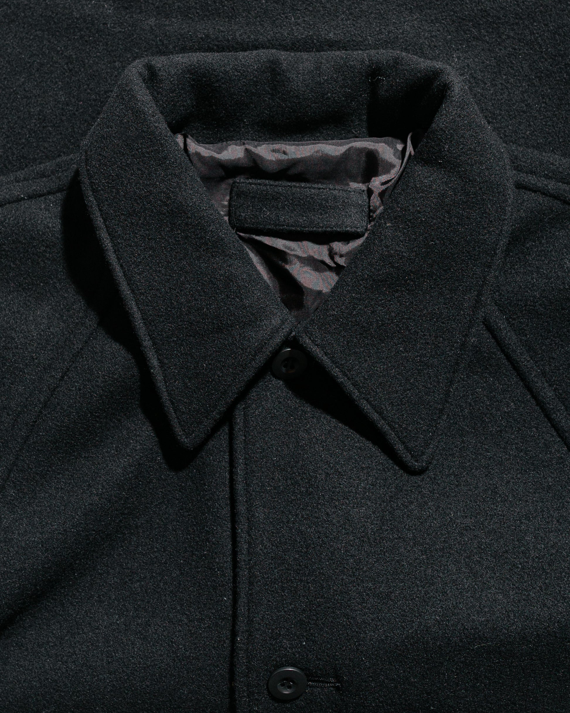 lost & found James Coward James Coward Rambler Coat Black Wool Flannel