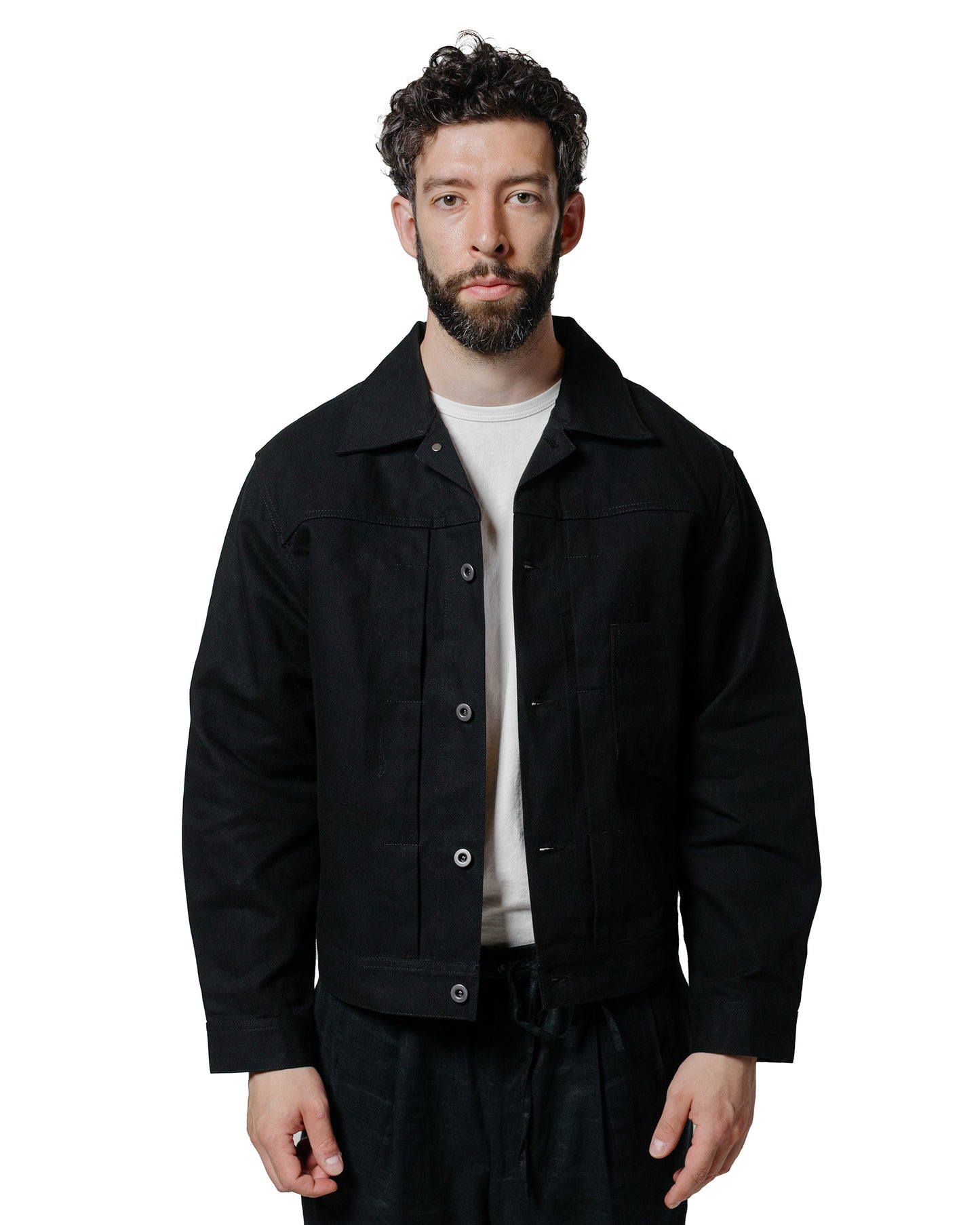 lost & found James Coward James Coward Range Jacket Black Cotton Washi Oxford Cloth