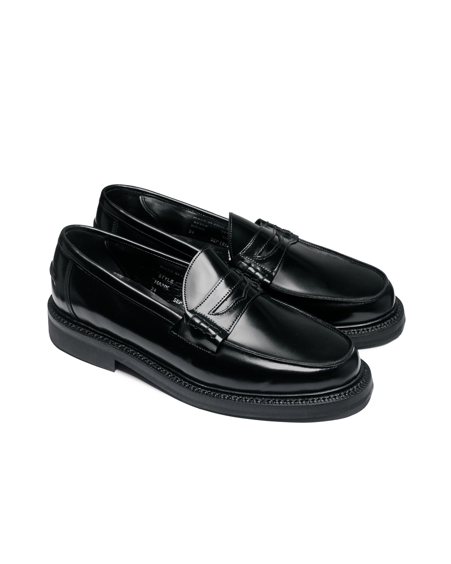 lost & found James Coward James Coward Sanders Peaceful Beef Roll Loafer Black Bookbinder Leather