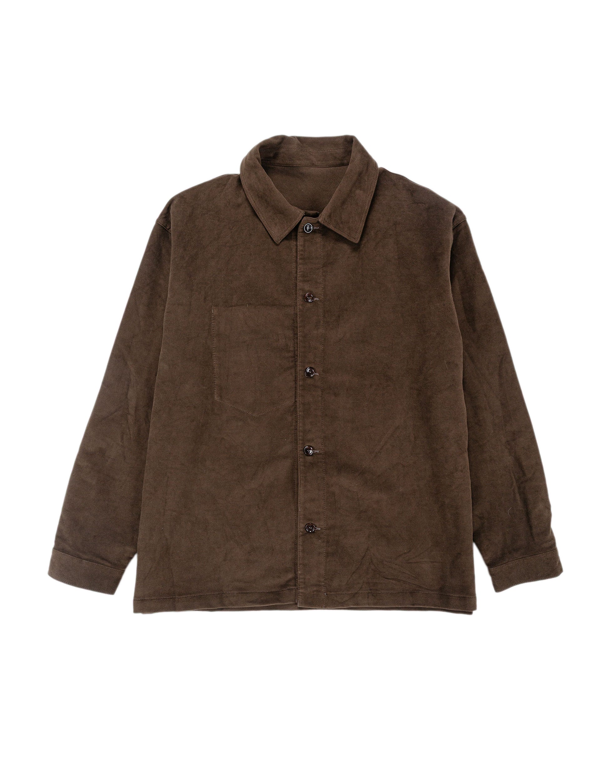 lost & found James Coward James Coward Signal Shirt Dark Brown Cotton Moleskin