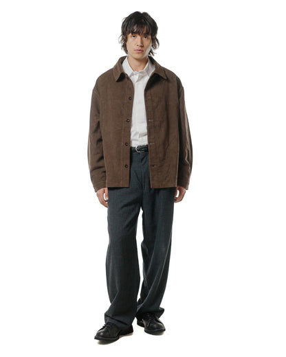 lost & found James Coward James Coward Signal Shirt Dark Brown Cotton Moleskin