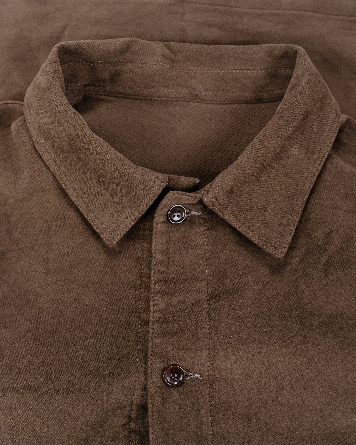 lost & found James Coward James Coward Signal Shirt Dark Brown Cotton Moleskin