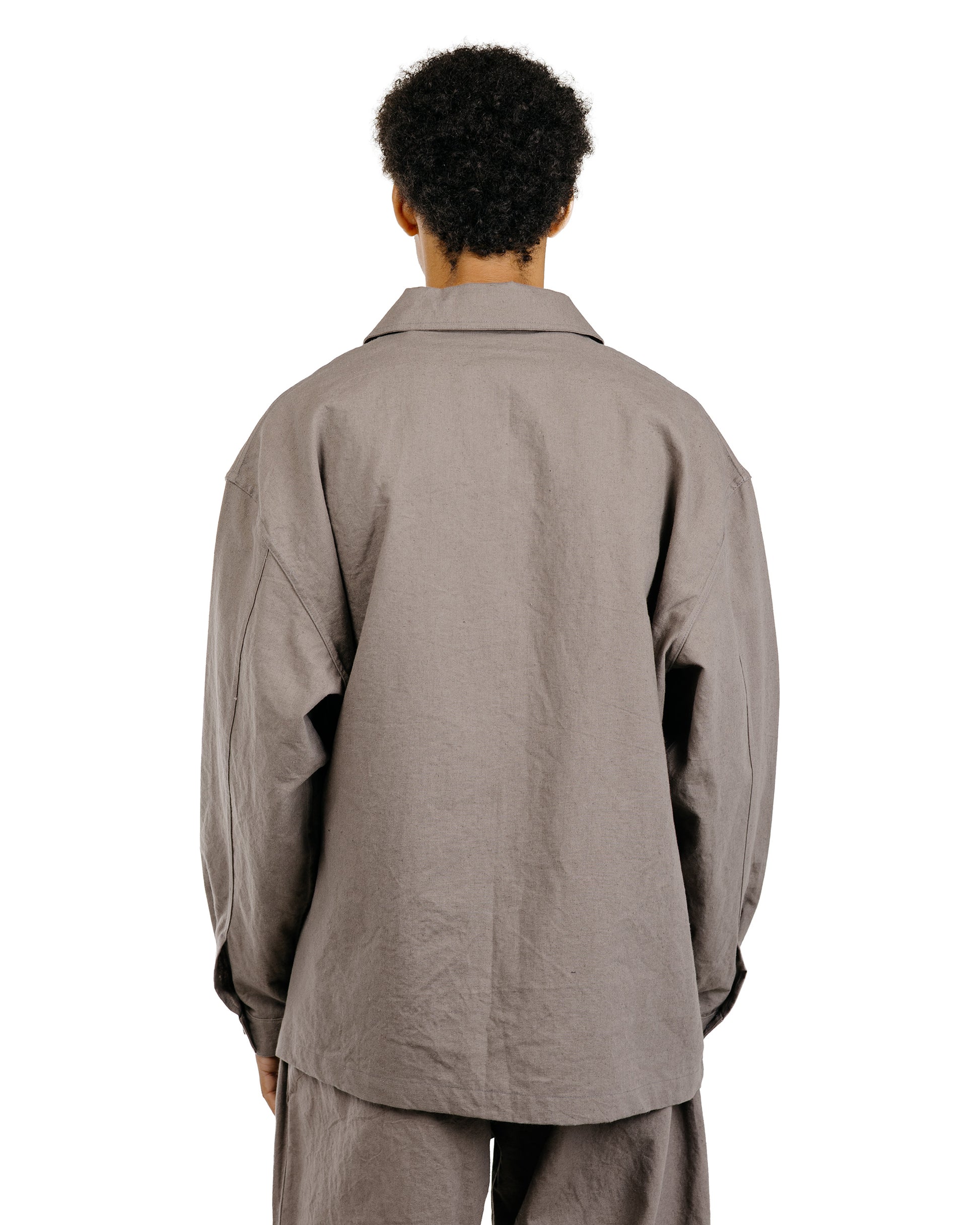 James Coward Signal Shirt Mid Grey Cotton/Linen/Ramie Overdye Canvas