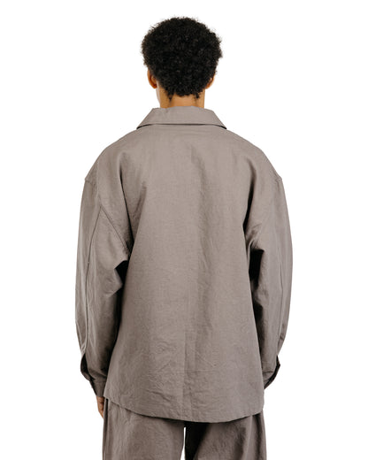 James Coward Signal Shirt Mid Grey Cotton/Linen/Ramie Overdye Canvas