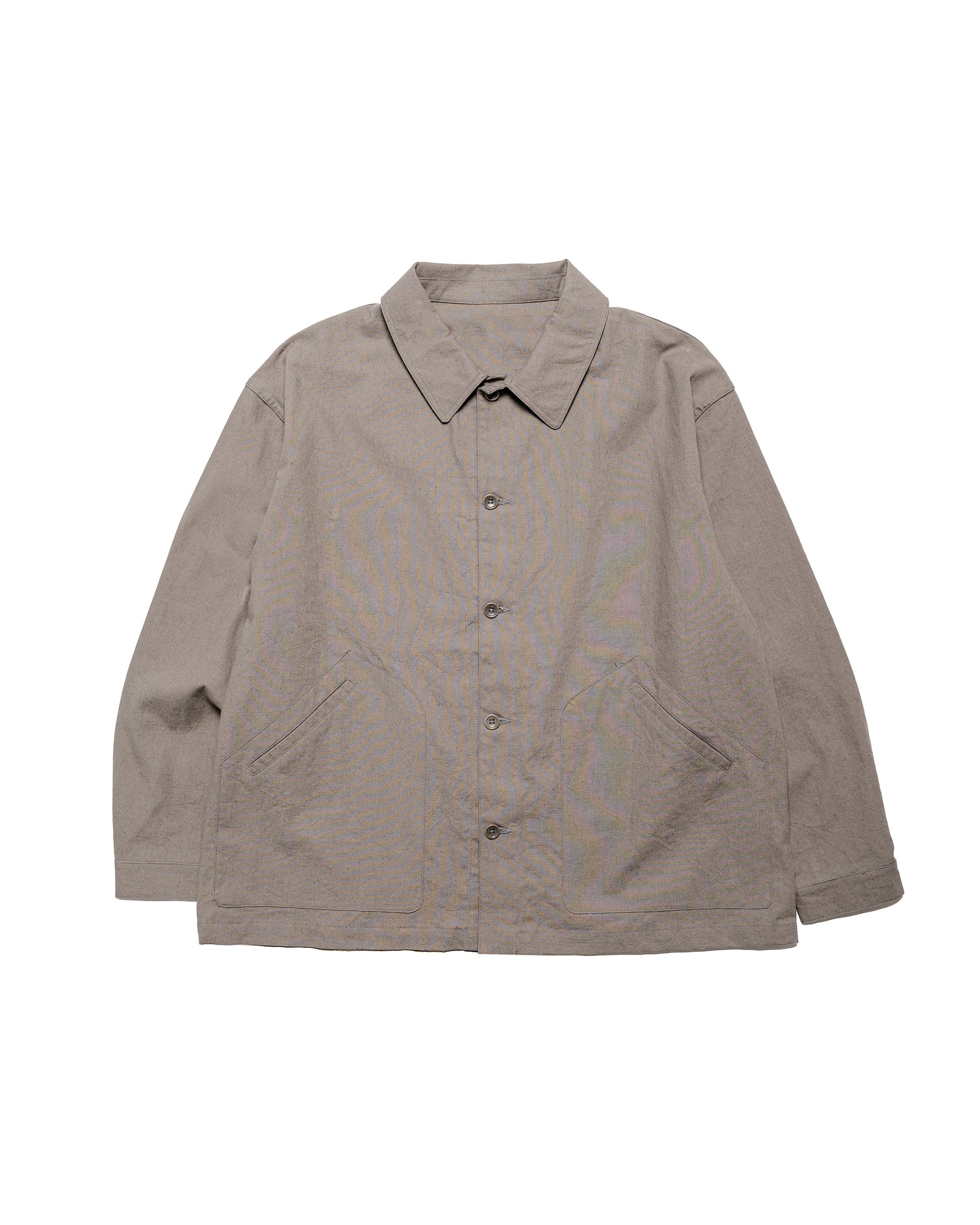James Coward Signal Shirt Mid Grey Cotton/Linen/Ramie Overdye Canvas