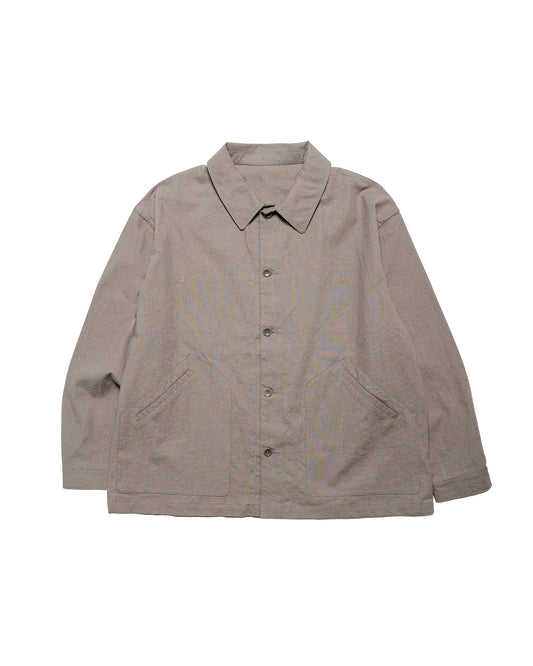 James Coward Signal Shirt Mid Grey Cotton/Linen/Ramie Overdye Canvas
