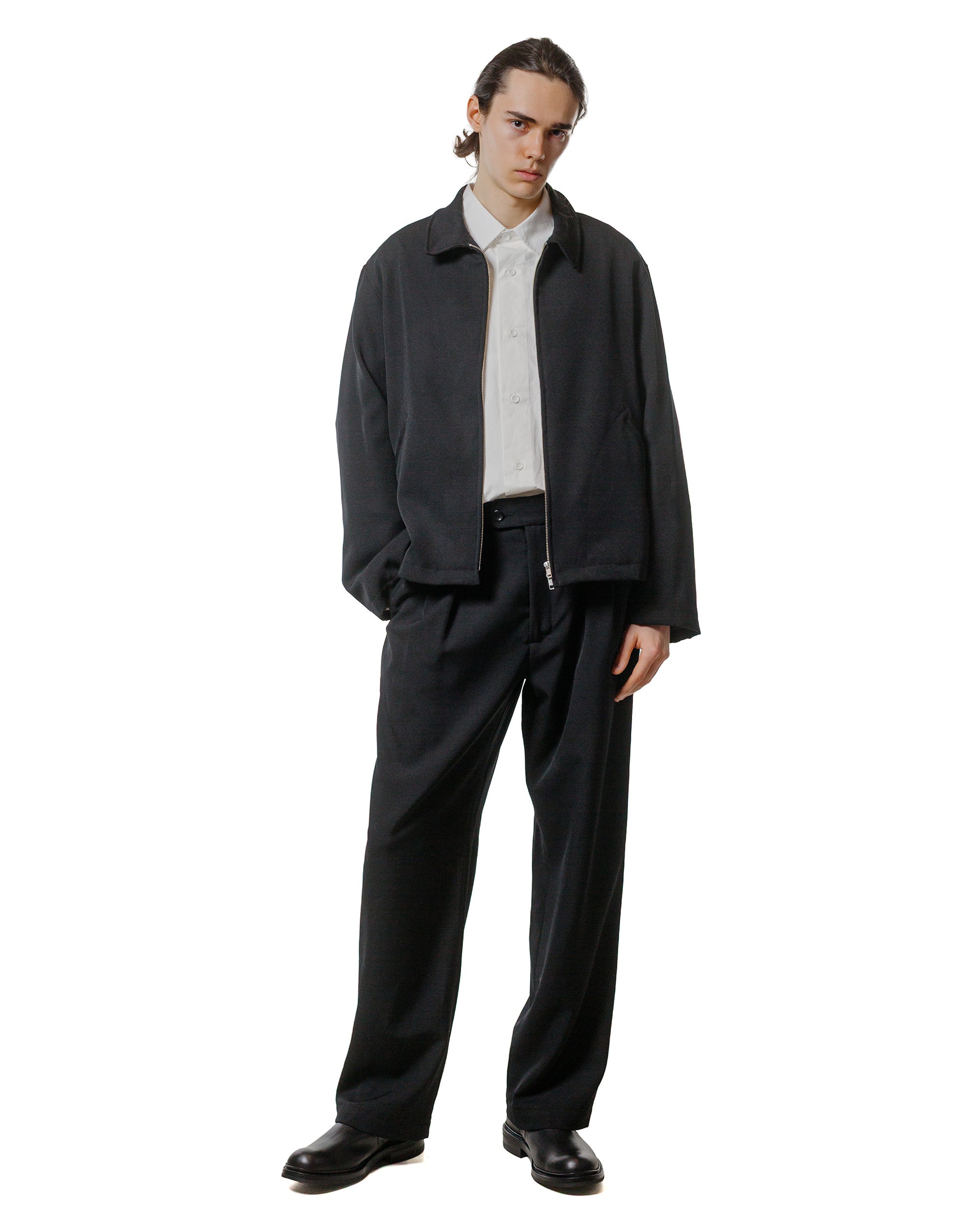 lost & found James Coward James Coward Site Jacket Black Heavyweight Wool Gabardine
