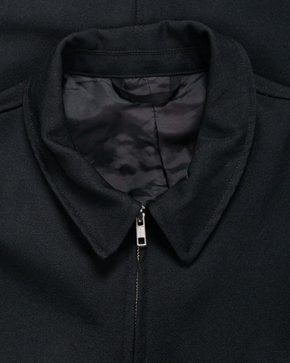lost & found James Coward James Coward Site Jacket Black Heavyweight Wool Gabardine