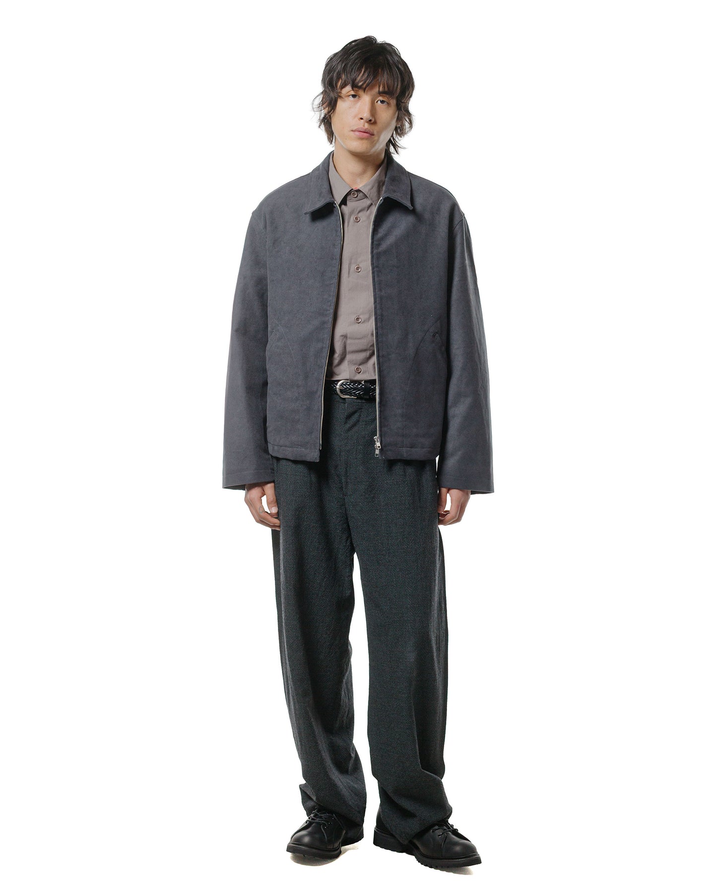 lost & found James Coward James Coward Site Jacket Grey Cotton Moleskin