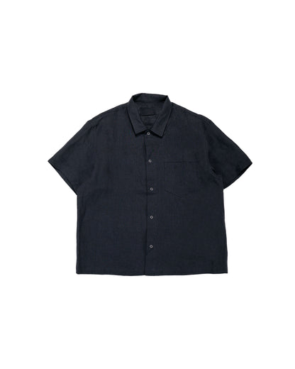 lost & found James Coward James Coward Sundown Shirt Black Lightweight Belgian Linen