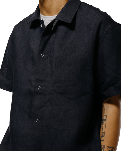 lost & found James Coward James Coward Sundown Shirt Black Lightweight Belgian Linen
