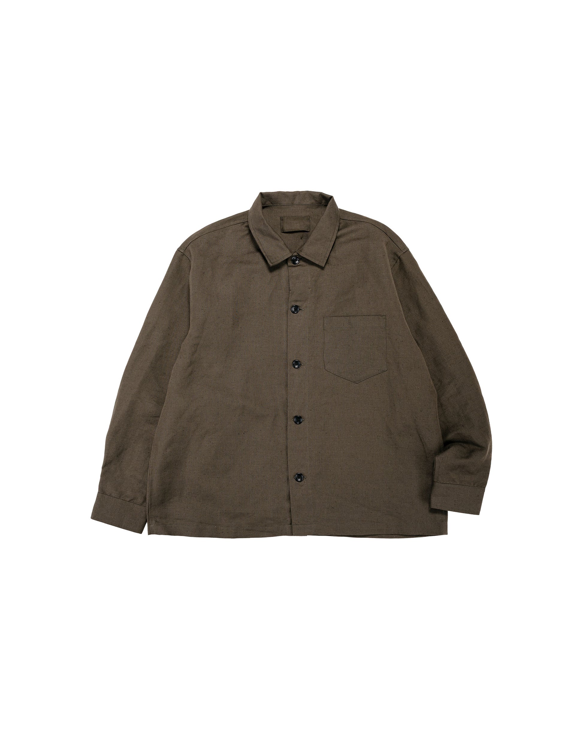 lost & found James Coward James Coward Travail Shirt Coffee Grounds Belgian Linen