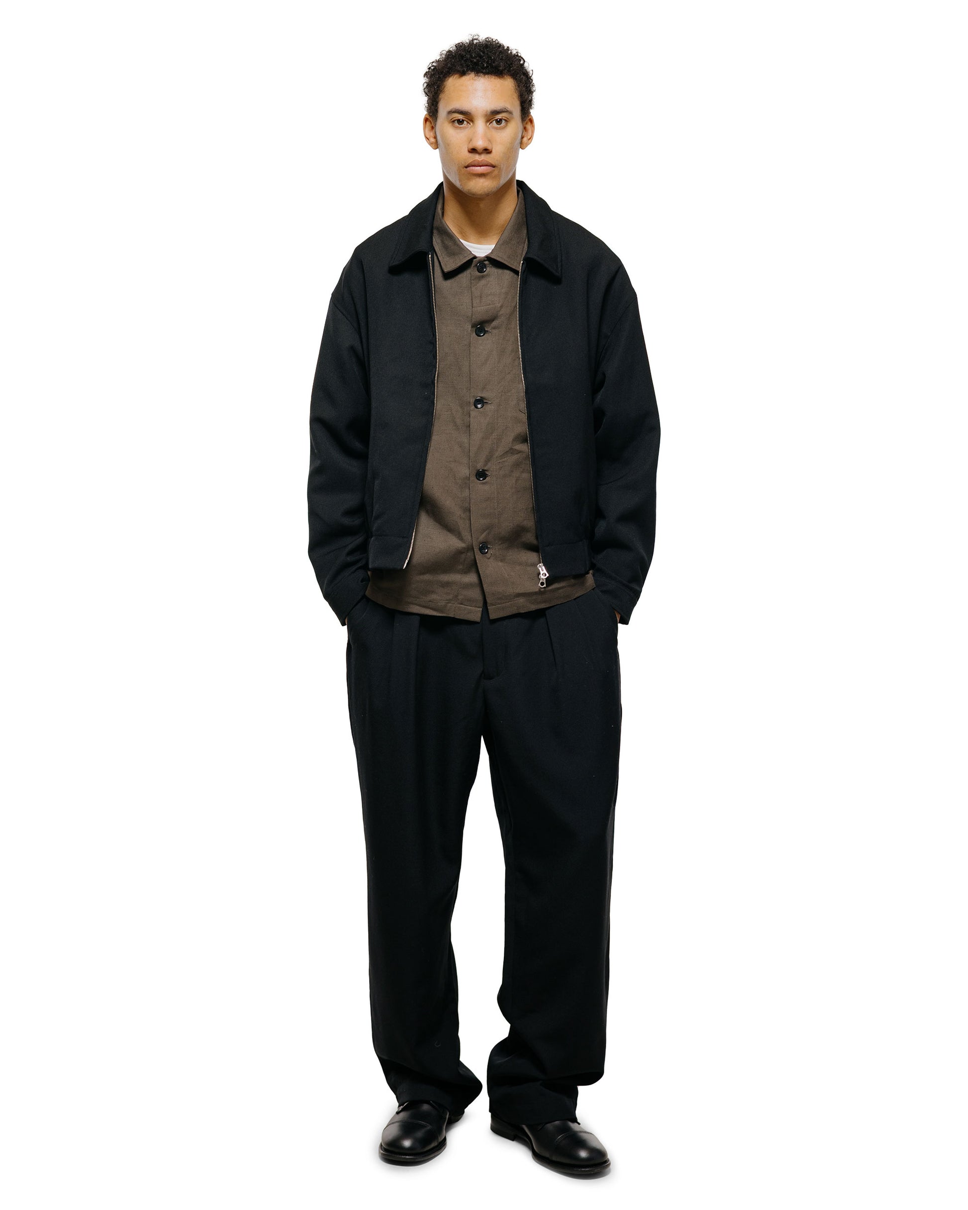 lost & found James Coward James Coward Travail Shirt Coffee Grounds Belgian Linen