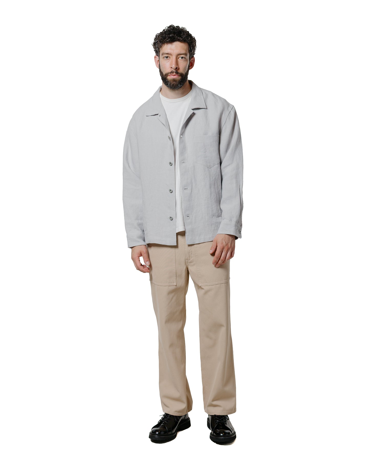 lost & found James Coward James Coward Travail Shirt Corsica Sky Welterweight Linen