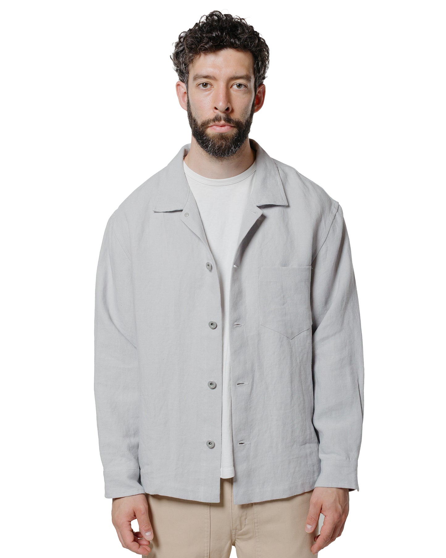 lost & found James Coward James Coward Travail Shirt Corsica Sky Welterweight Linen