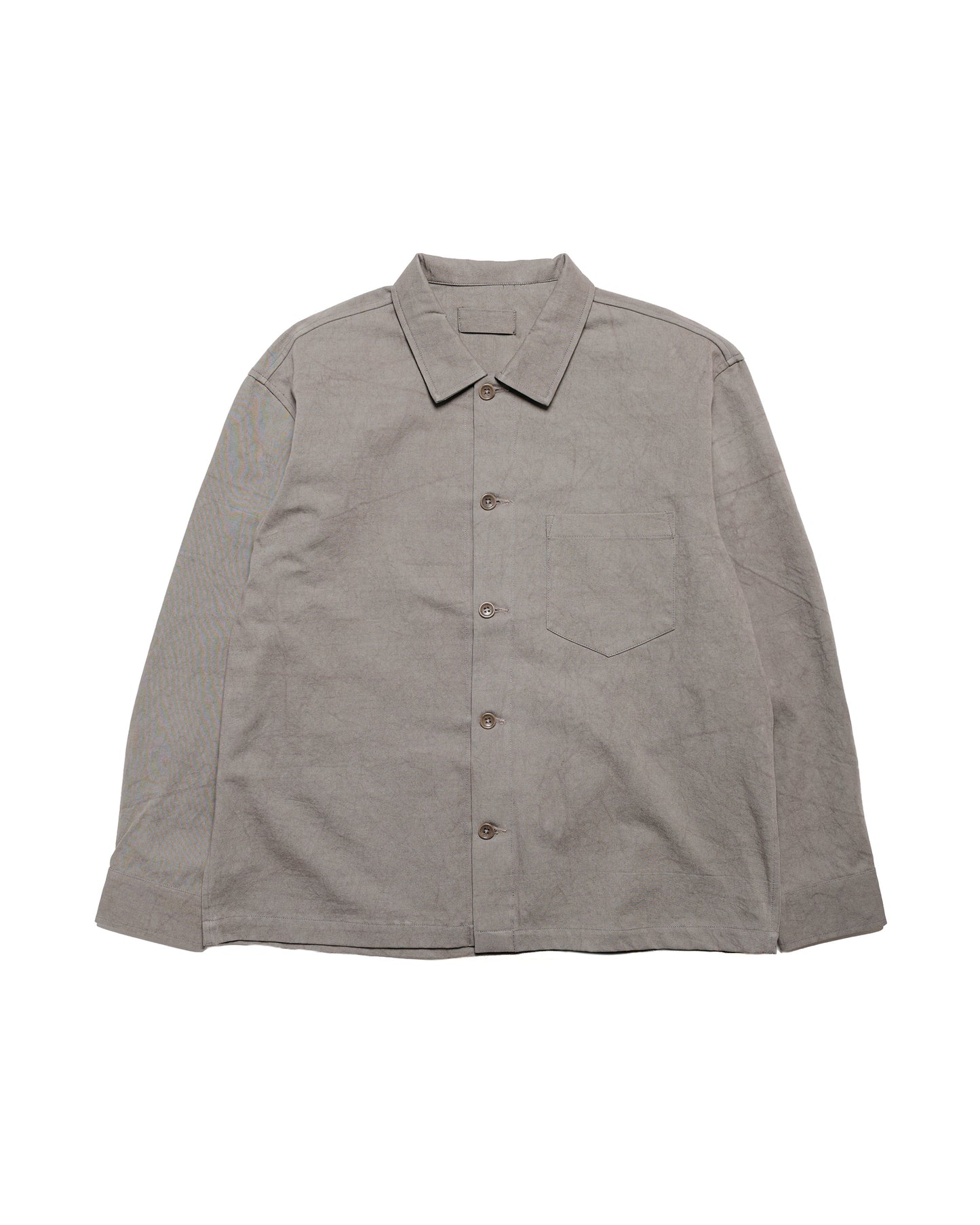 James Coward Travail Shirt Light Grey Satin Drum Cotton