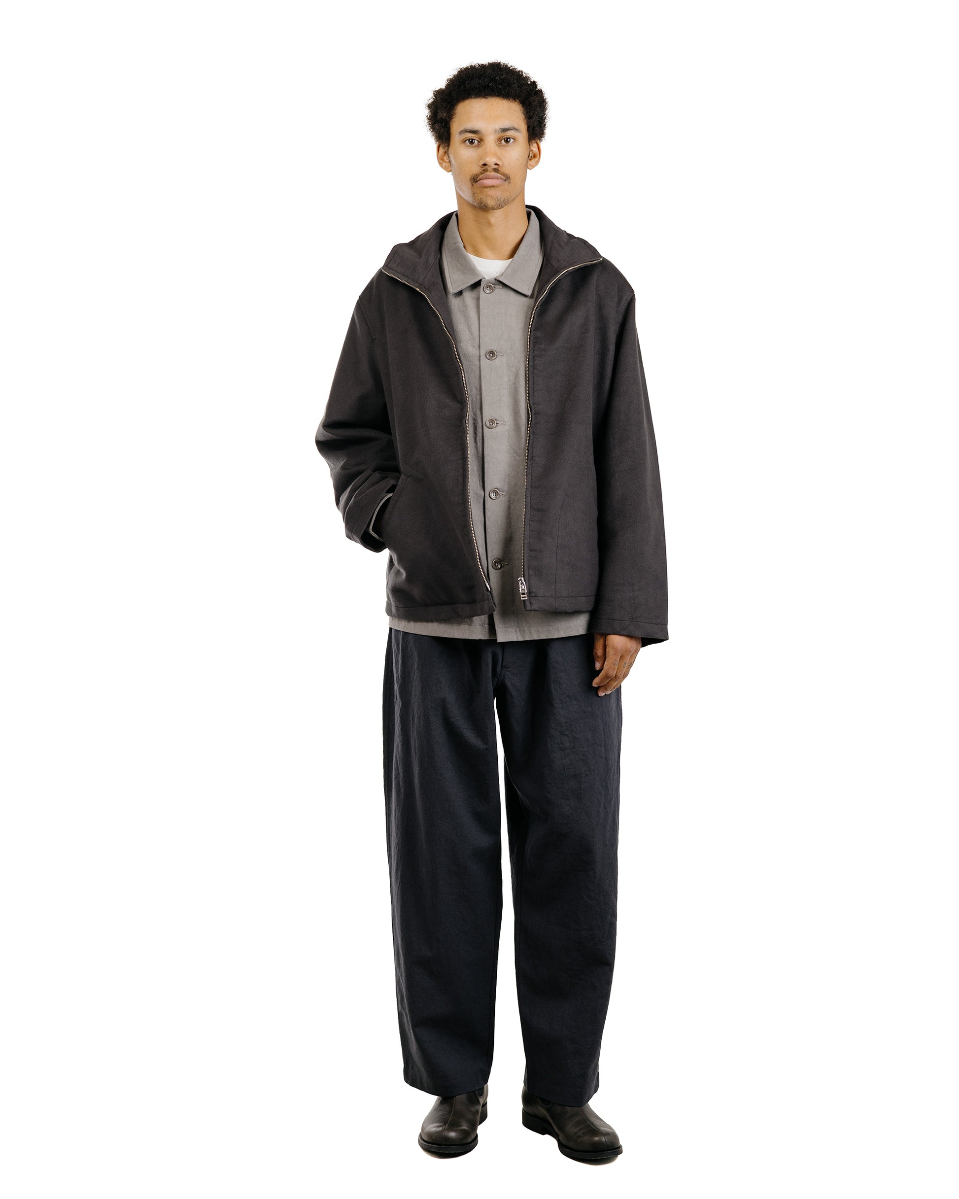James Coward Travail Shirt Light Grey Satin Drum Cotton