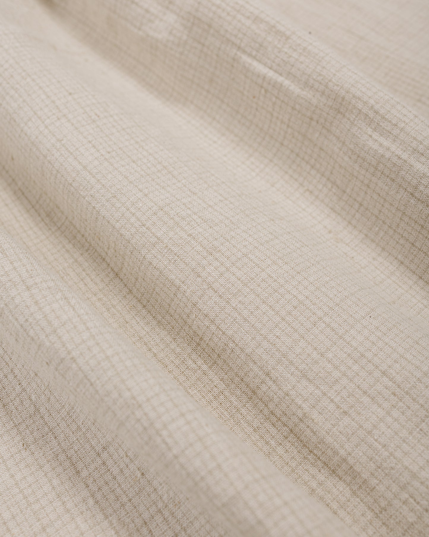 lost & found James Coward James Coward Workshop Shirt Natural Grid Cotton Linen Gingham