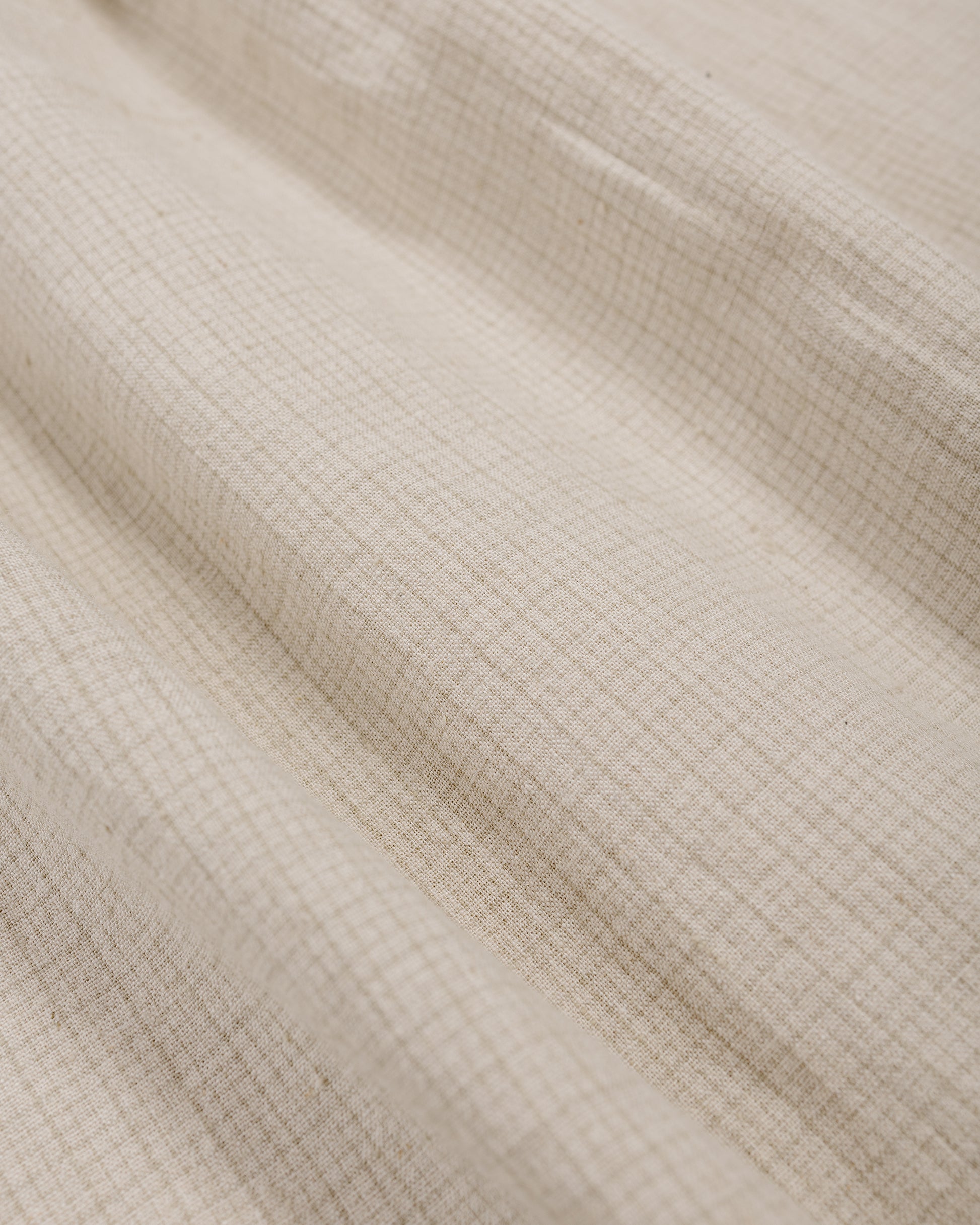 lost & found James Coward James Coward Workshop Shirt Natural Grid Cotton Linen Gingham