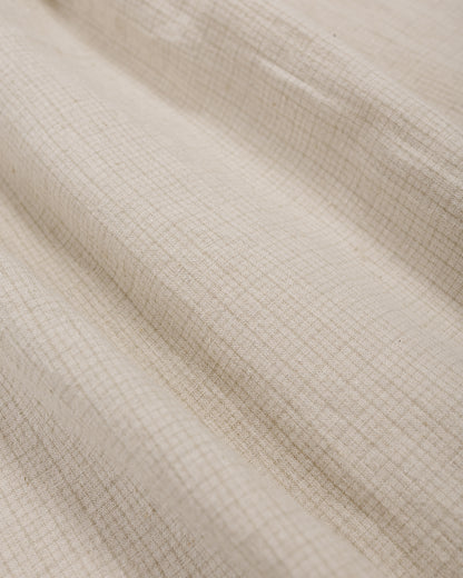 lost & found James Coward James Coward Workshop Shirt Natural Grid Cotton Linen Gingham