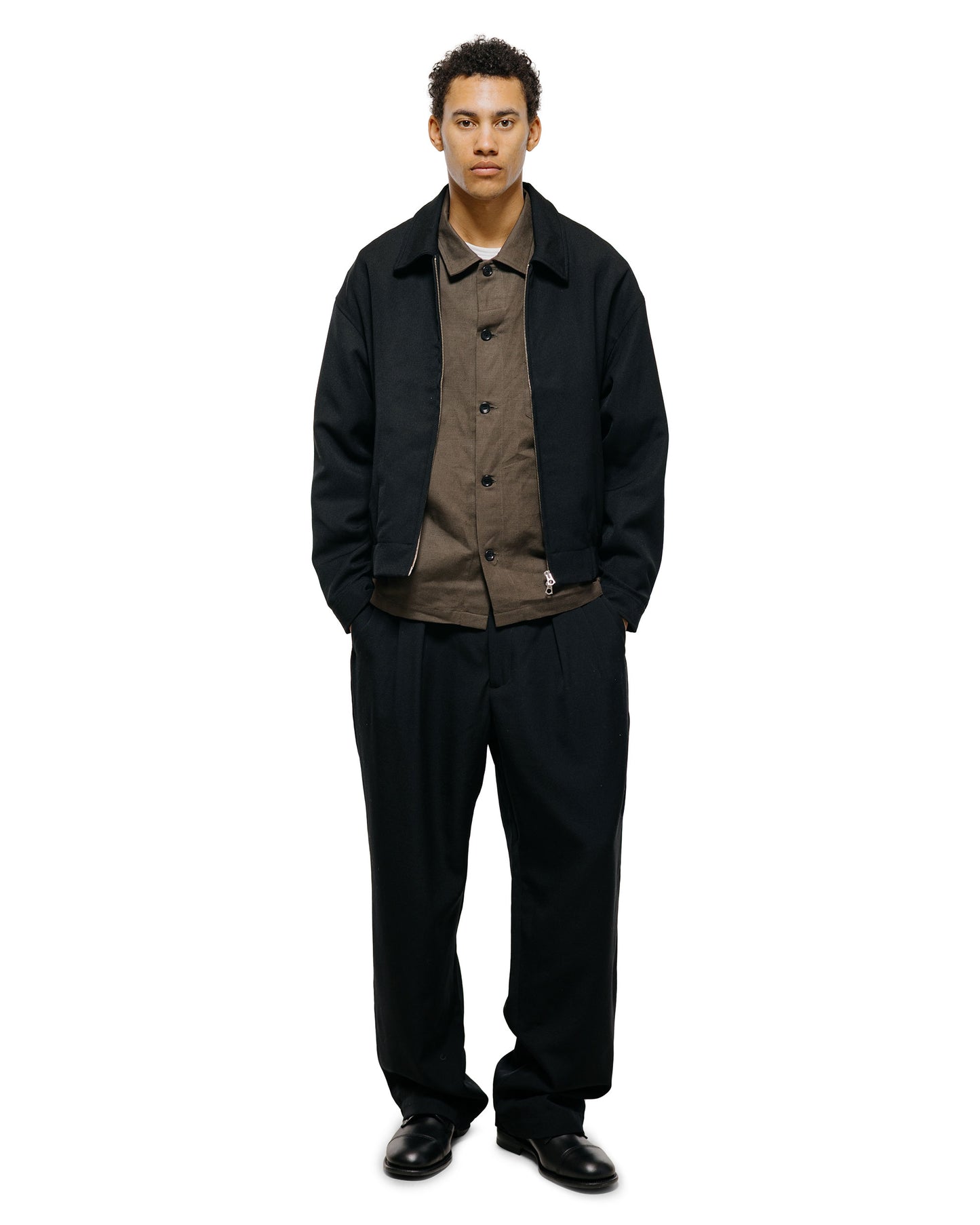 lost & found James Coward James Coward Machine Jacket Black Wool Gabardine