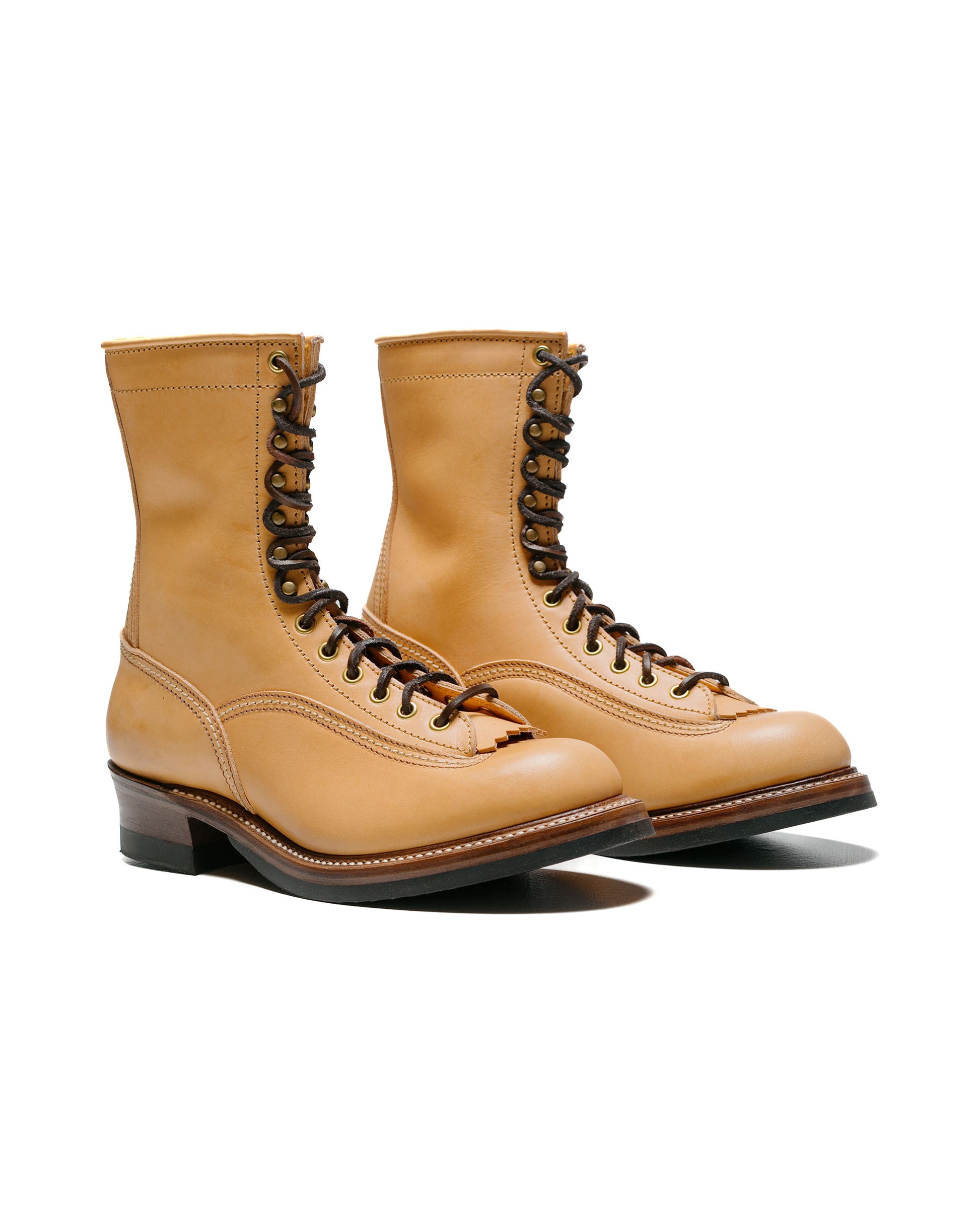 lost & found John Lofgren Bootmaker John Lofgren Bootmaker Donkey Puncher Boots 8" Badalassi Carlo Vegetable Tanned Leather Bone