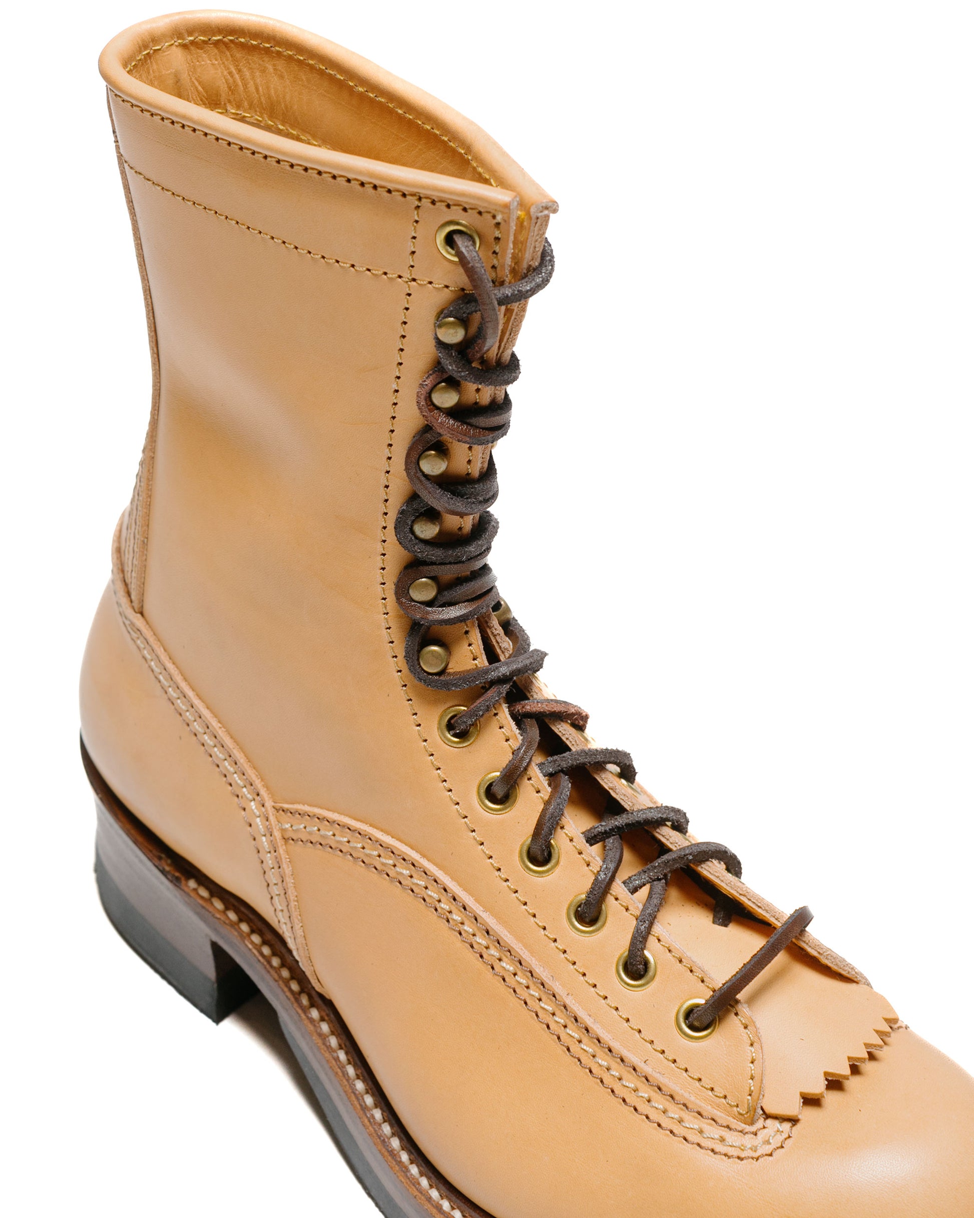 lost & found John Lofgren Bootmaker John Lofgren Bootmaker Donkey Puncher Boots 8" Badalassi Carlo Vegetable Tanned Leather Bone