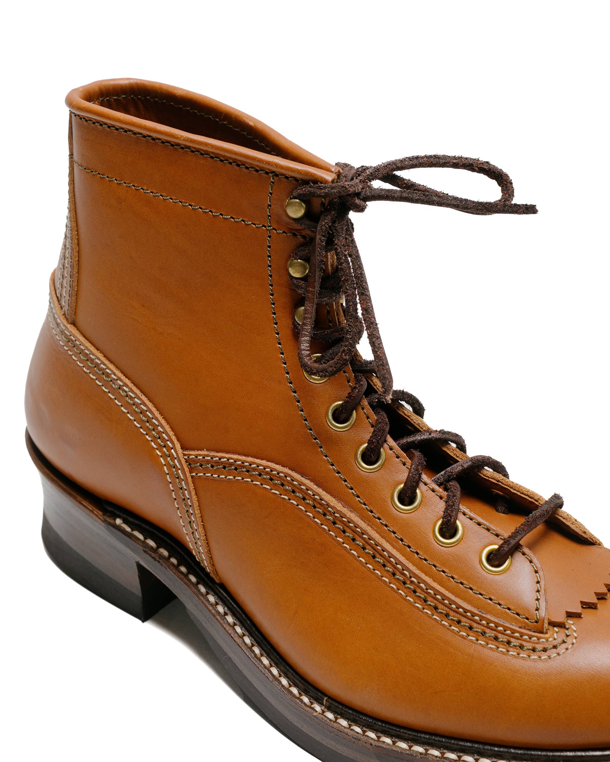 lost & found John Lofgren Bootmaker John Lofgren Bootmaker Donkey Puncher Boots Badalassi Carlo Leather Cognac