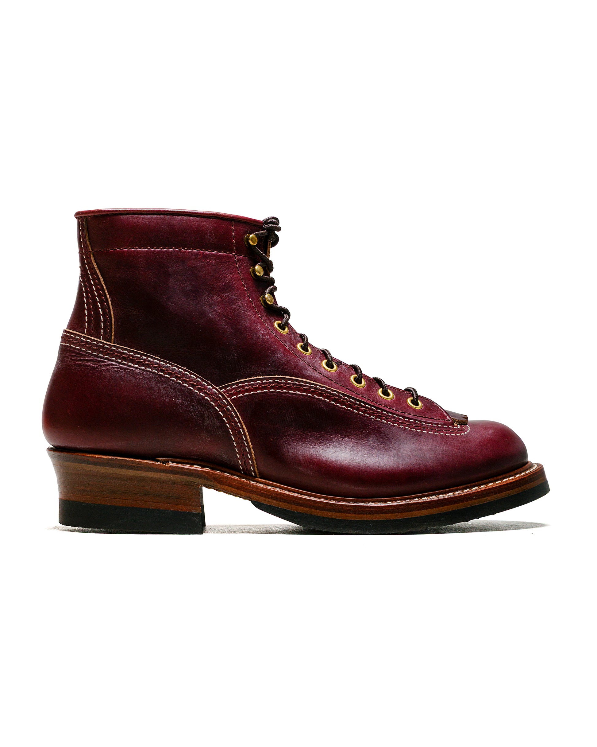 lost & found John Lofgren Bootmaker John Lofgren Bootmaker Donkey Puncher Boots Horween Leather CXL Burgundy