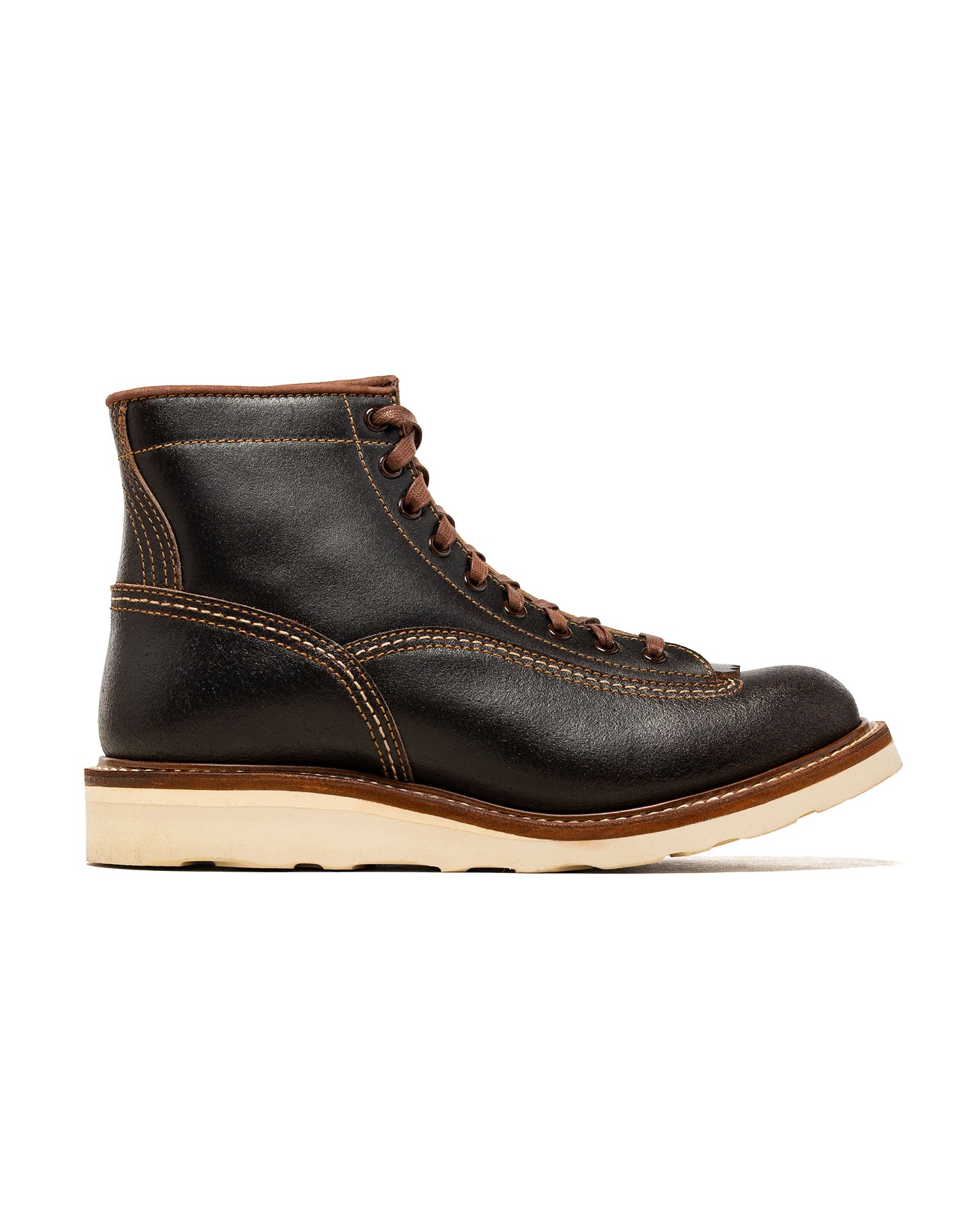 John Lofgren Bootmaker Donkey Puncher Boots Horween Waxed Flesh Dark Brown
