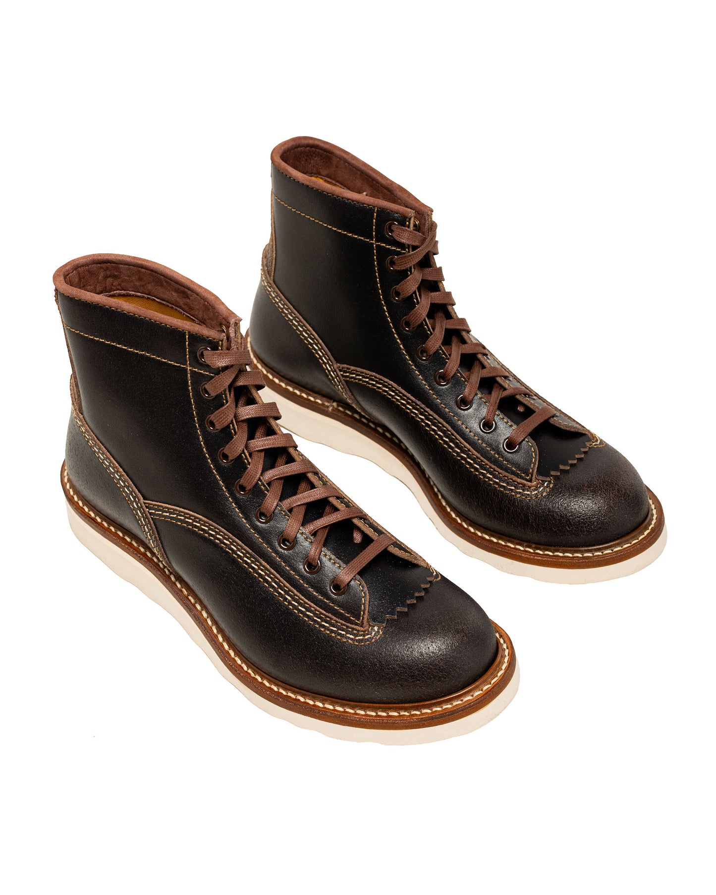 John Lofgren Bootmaker Donkey Puncher Boots Horween Waxed Flesh Dark Brown