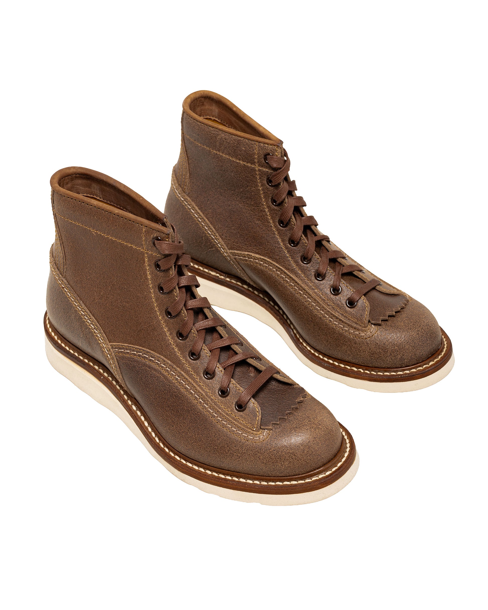 John Lofgren Bootmaker Donkey Puncher Boots Horween Waxed Flesh Natural