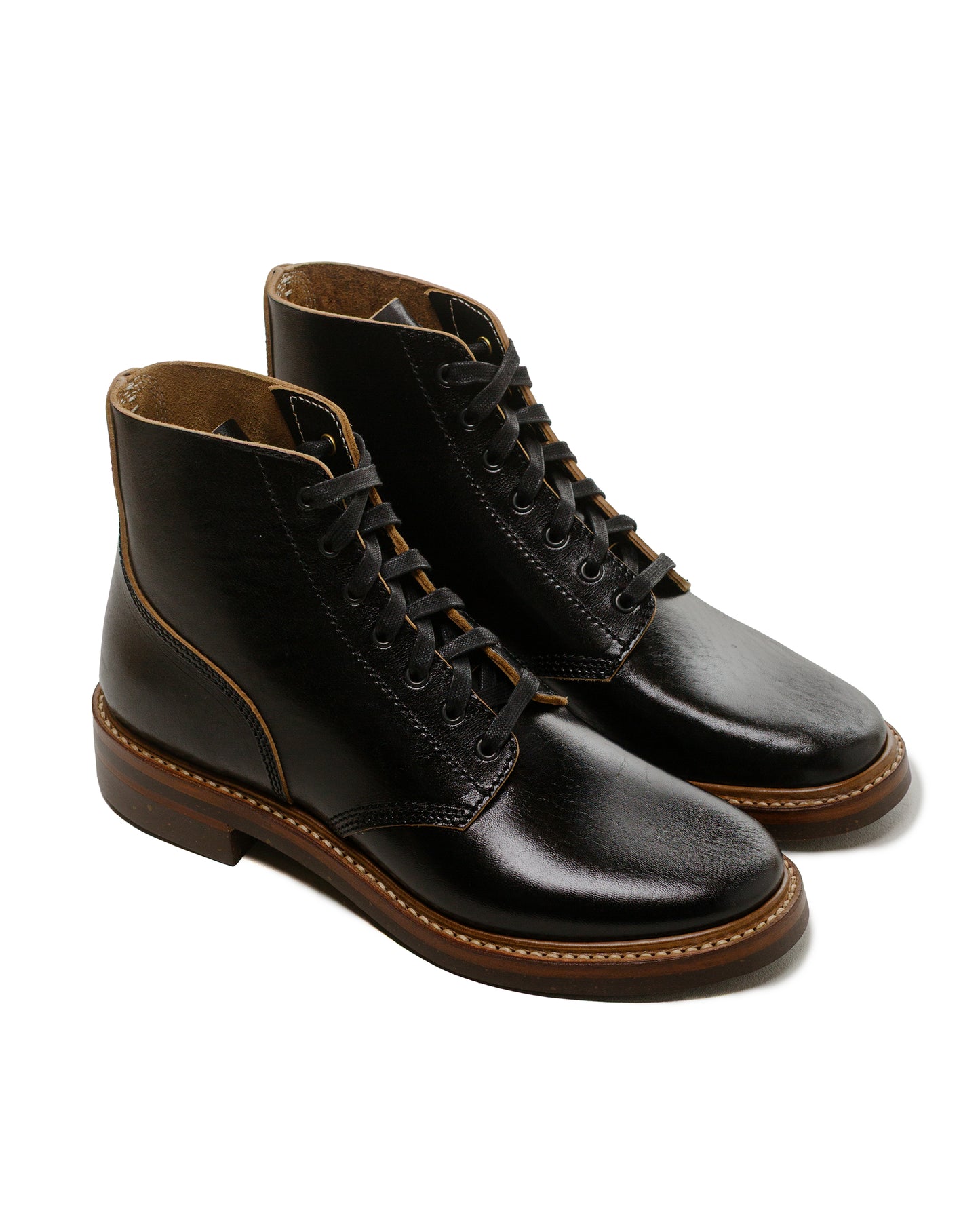 lost & found John Lofgren Bootmaker John Lofgren Bootmaker M-43 Service Shoes Shinki Hikaku Black/Tea-Core Horsebutt