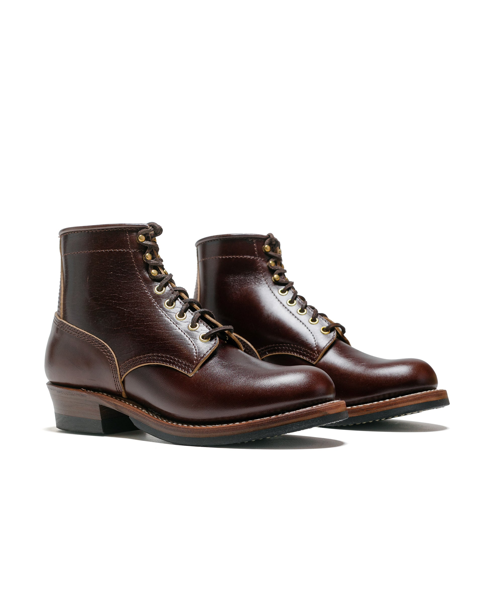 lost & found John Lofgren Bootmaker John Lofgren Bootmaker Steel Gang Boots Shinki Hikaku Horsebutt Dark Brown