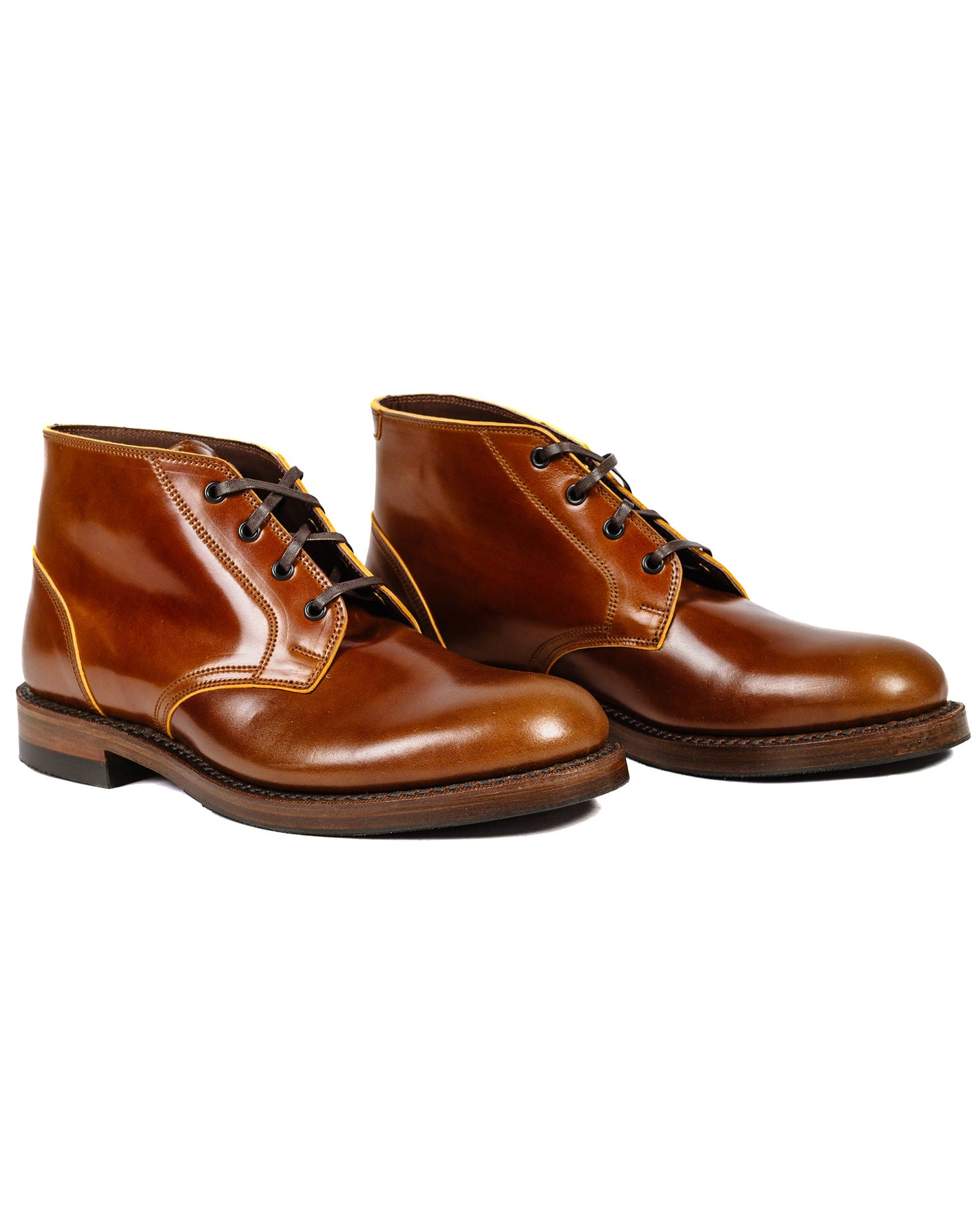 lost & found John Lofgren Bootmaker John Lofgren Bootmaker The Steadfast Chukka Boots Shinki Hikaku Shell Cordovan Cognac