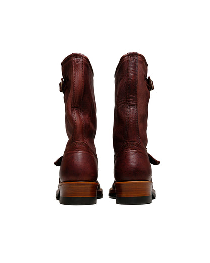 lost & found John Lofgren Bootmaker John Lofgren Bootmaker Wabash Engineer Boots Ezo Shika Deerskin Burnt Burgundy