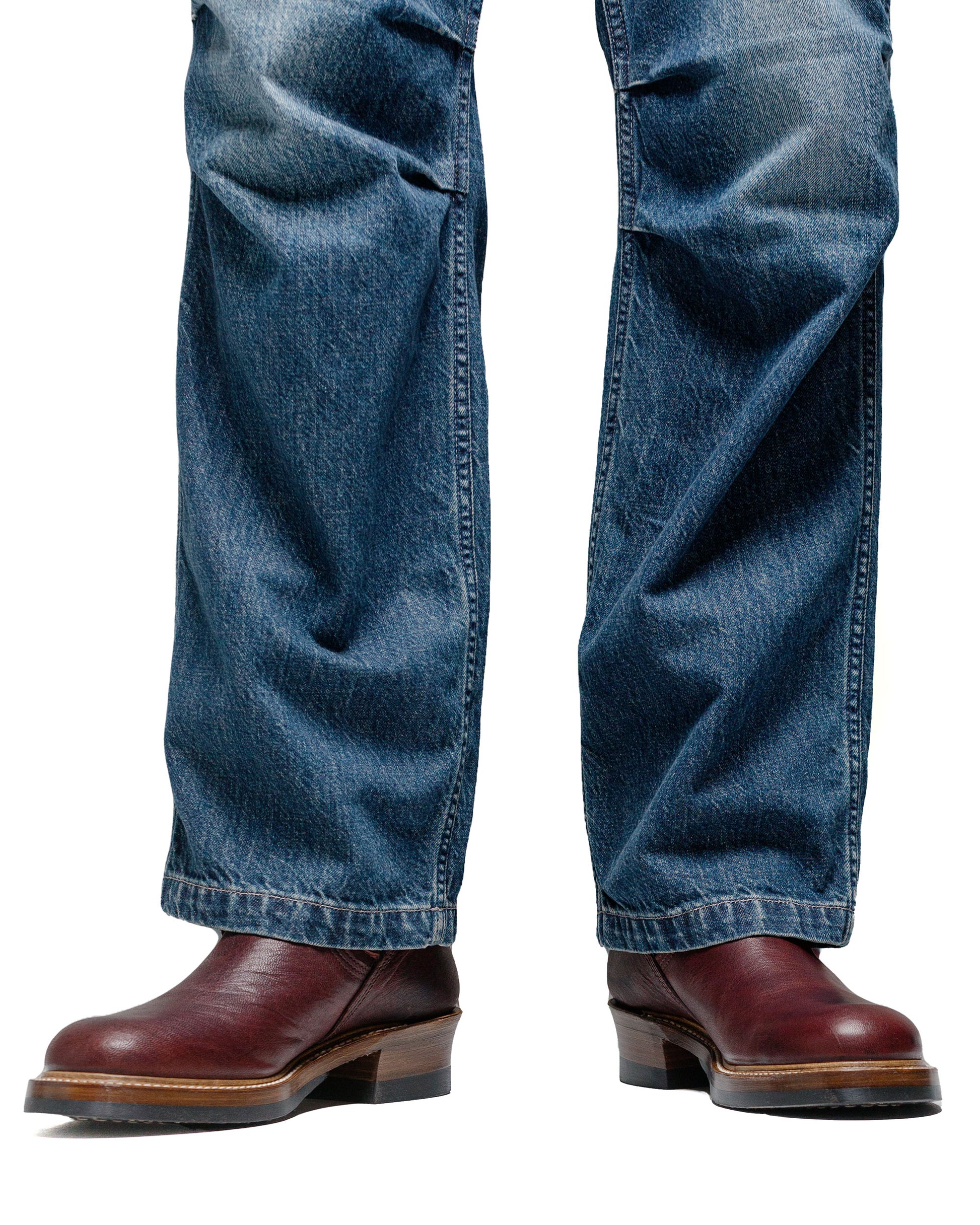 lost & found John Lofgren Bootmaker John Lofgren Bootmaker Wabash Engineer Boots Ezo Shika Deerskin Burnt Burgundy